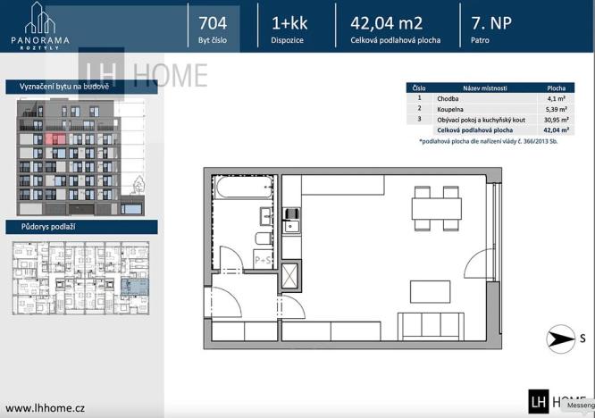 Prodej bytu 1+kk, Praha - Chodov, Gregorova, 42 m2