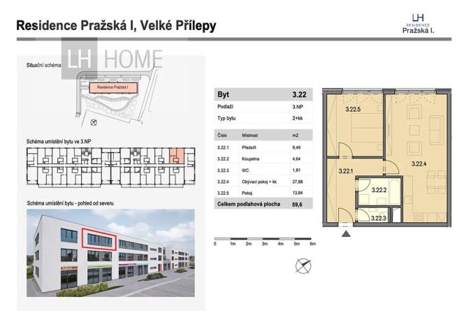Prodej bytu 2+kk, Velké Přílepy, 60 m2