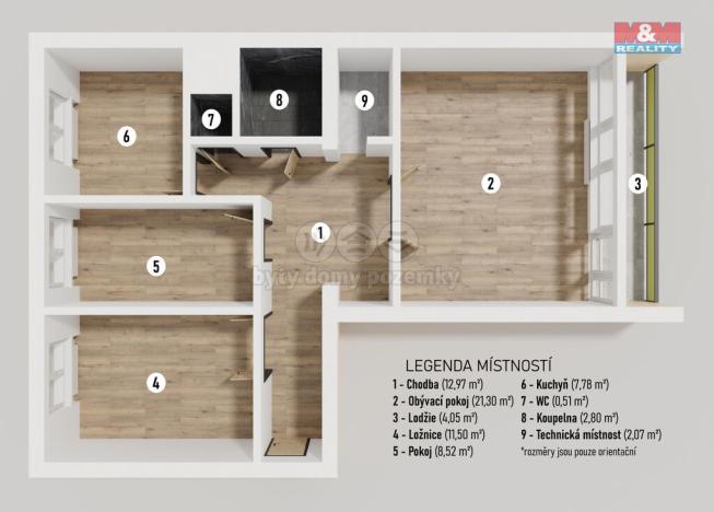 Pronájem bytu 3+1, Kopřivnice, Osvoboditelů, 76 m2