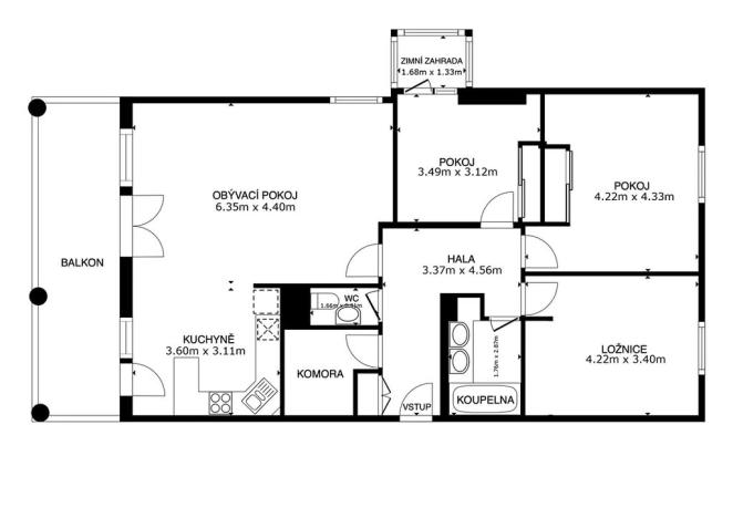 Prodej bytu 4+kk, Praha - Dejvice, Paťanka, 118 m2