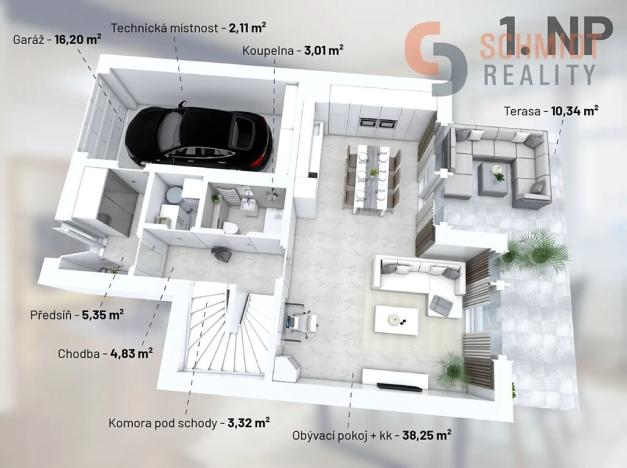 Prodej rodinného domu, Praha - Březiněves, Na poli, 190 m2