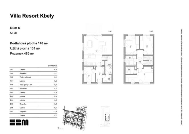 Prodej rodinného domu, Praha - Kbely, K Vinoři, 131 m2