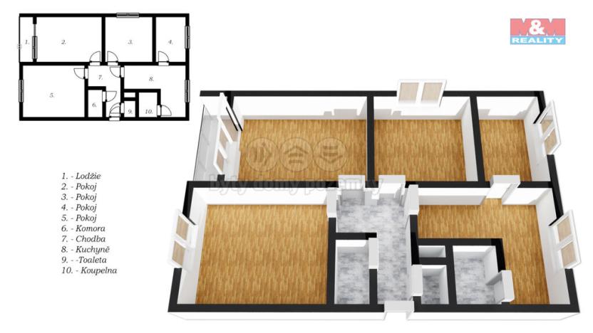 Prodej bytu 4+1, Děčín - Děčín IX-Bynov, Nálepkova, 78 m2