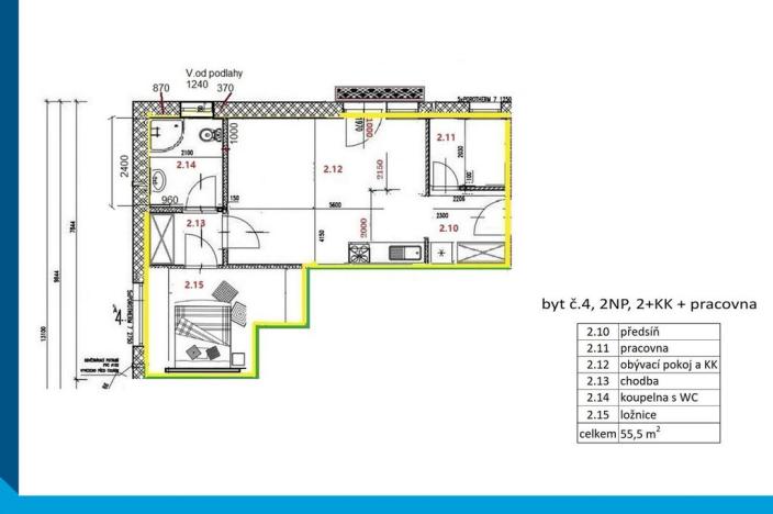 Pronájem bytu 2+1, Horoušany - Horoušánky, Hlavní, 55 m2