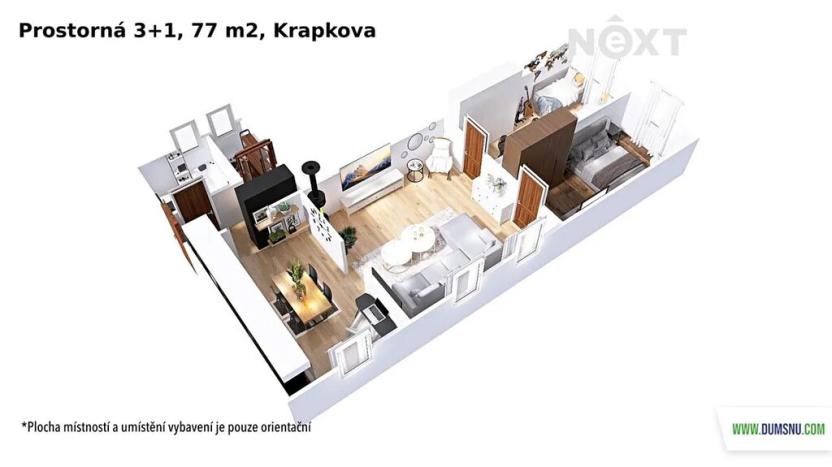Prodej bytu 3+1, Šumperk, Krapkova, 89 m2