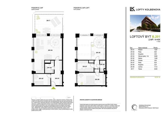 Prodej bytu 4+kk, Praha - Vysočany, Kolbenova, 111 m2