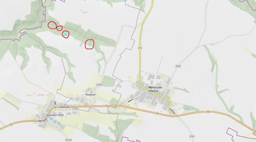 Prodej lesa, Mělnické Vtelno, 5383 m2