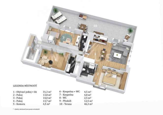 Prodej bytu 4+kk, Praha - Horní Měcholupy, Mantovská, 102 m2