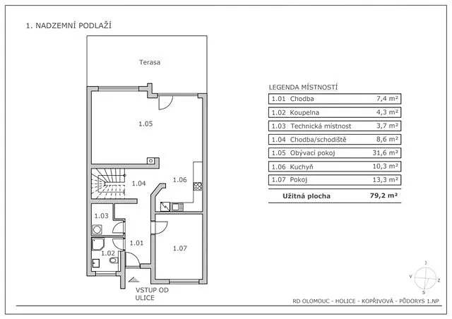 Pronájem rodinného domu, Olomouc, Kopřivová, 162 m2