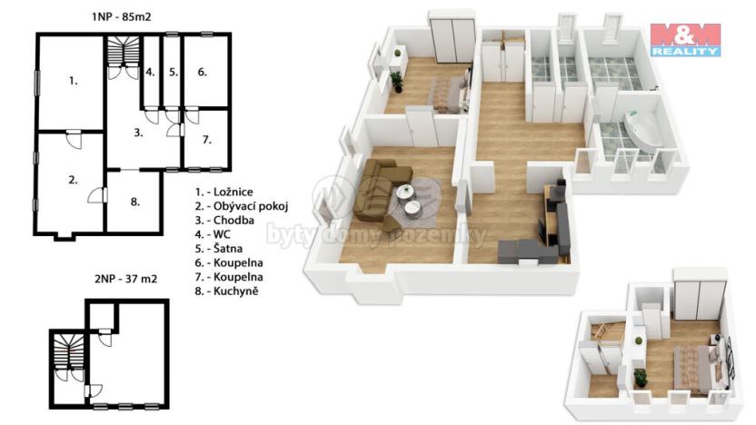 Prodej rodinného domu, Chroustovice, náměstí Josefa Haška, 185 m2