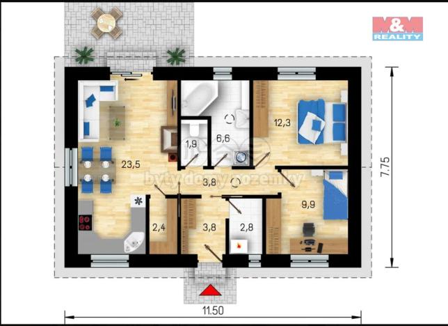 Prodej rodinného domu, Krušovice, 65 m2