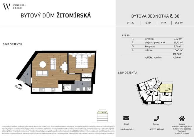 Prodej bytu 2+kk, Praha - Vršovice, Žitomírská, 54 m2