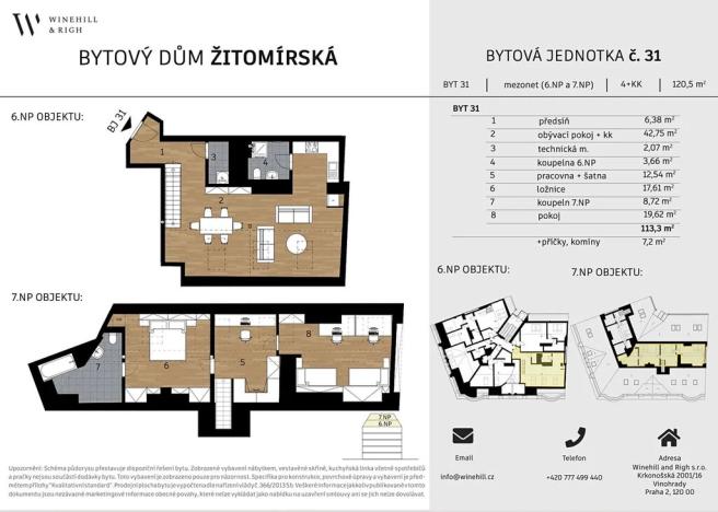 Prodej bytu 4+kk, Praha - Vršovice, Žitomírská, 120 m2