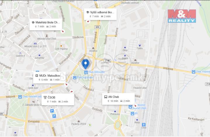 Pronájem komerčního pozemku, Cheb, Evropská, 14 m2