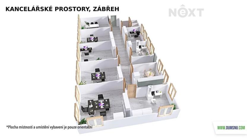 Pronájem kanceláře, Zábřeh, Na Řádkách, 17 m2