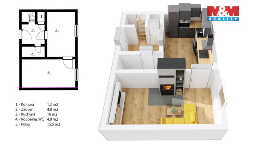 Prodej rodinného domu, Kladno - Kročehlavy, Patejdlova, 82 m2