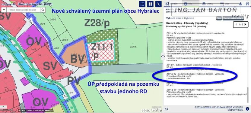 Prodej pozemku pro bydlení, Hybrálec, 2500 m2
