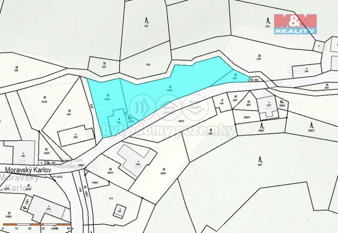 Prodej pozemku pro bydlení, Červená Voda - Moravský Karlov, 2801 m2