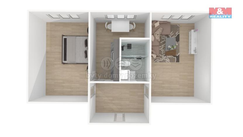 Prodej bytu 2+1, Klatovy - Klatovy II, Plzeňská, 56 m2