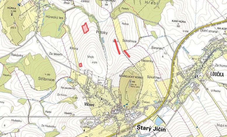 Prodej pole, Starý Jičín, 29795 m2