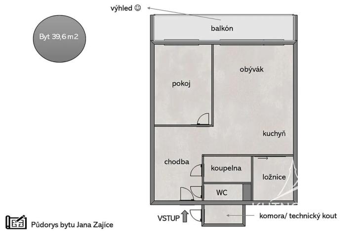 Prodej bytu 2+kk, Kutná Hora, Jana Zajíce, 40 m2