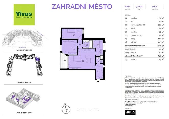 Prodej bytu 4+kk, Praha - Záběhlice, Želivecká, 89 m2
