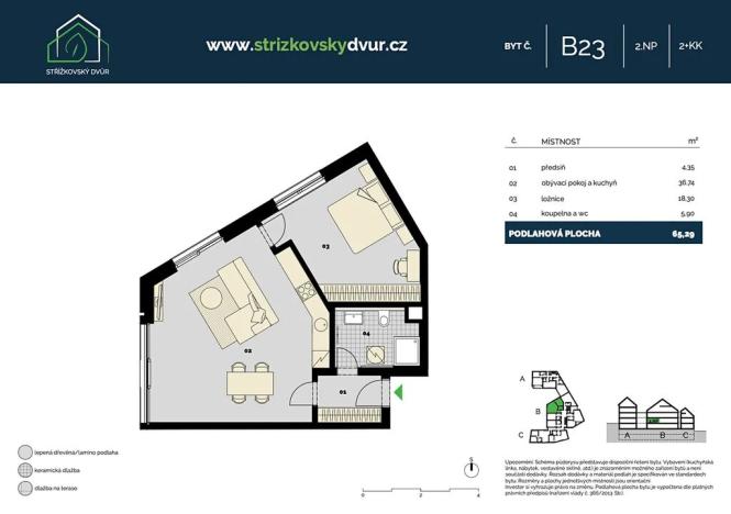 Prodej bytu 2+kk, Praha, Střížkovská, 65 m2