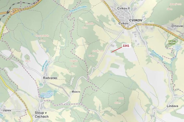 Dražba lesa, Cvikov, 258 m2
