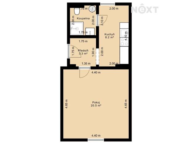 Prodej bytu 1+1, Karlovy Vary, Lipová, 35 m2