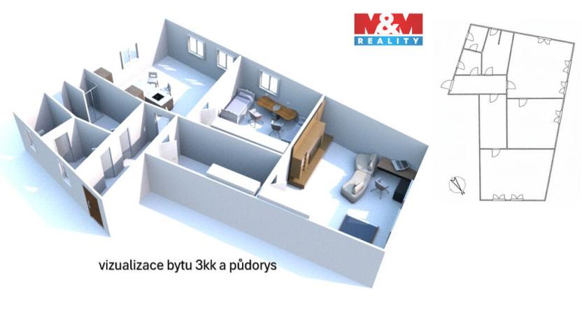 Pronájem bytu 3+kk, Kolín - Kolín IV, Kutnohorská, 95 m2
