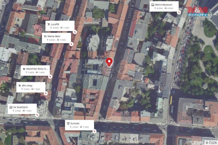 Pronájem kanceláře, Praha - Nové Město, Krakovská, 412 m2