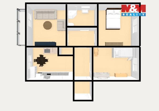 Prodej bytu 3+1, Praha - Modřany, Pejevové, 67 m2