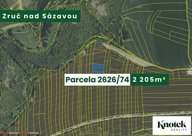 Prodej podílu pole, Zruč nad Sázavou, 21150 m2