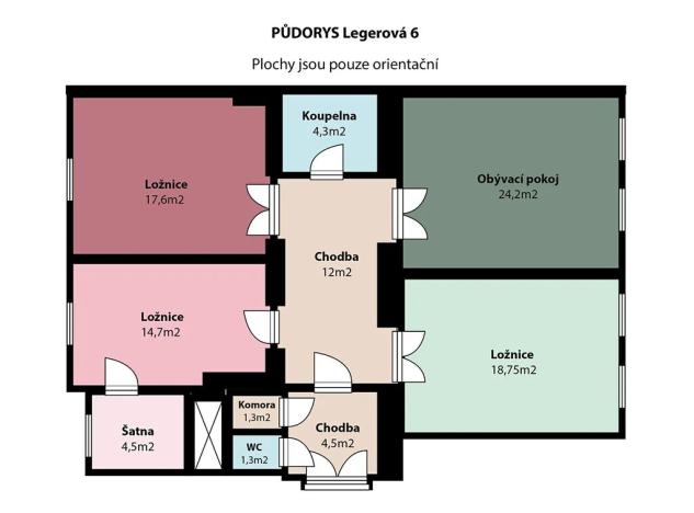 Prodej bytu 4+kk, Praha - Vinohrady, Legerova, 116 m2
