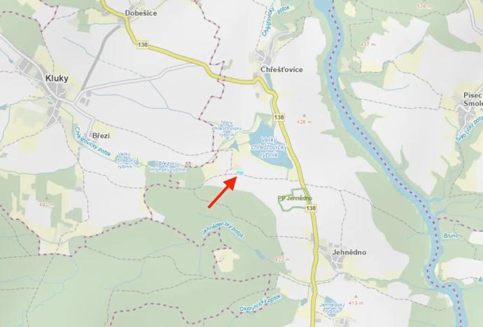 Prodej pole, Albrechtice nad Vltavou, 1671 m2