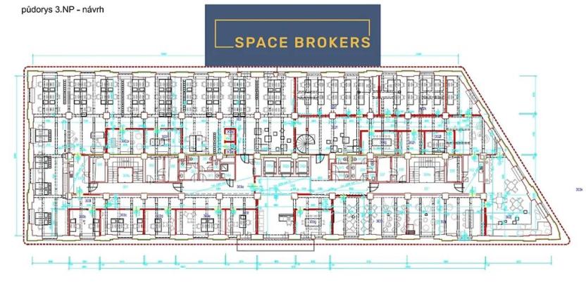 Pronájem kanceláře, Praha - Holešovice, Jankovcova, 1094 m2