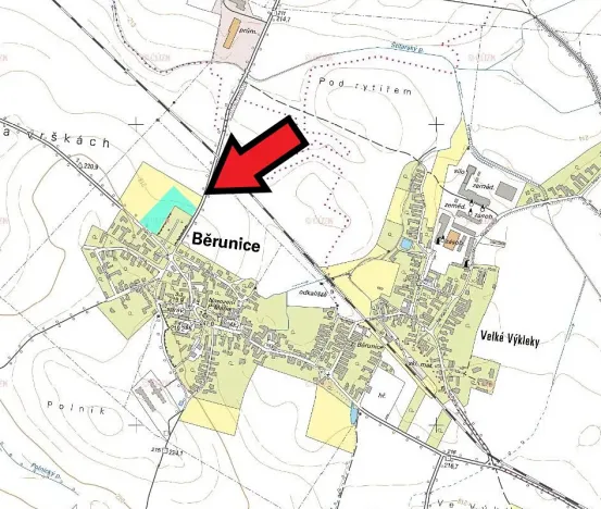 Prodej podílu pole, Běrunice, 936 m2