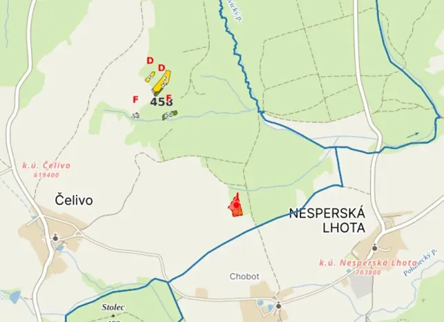 Prodej lesa, Postupice, 18977 m2