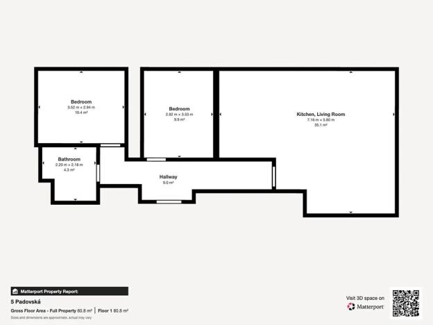 Prodej bytu 3+kk, Praha - Horní Měcholupy, Padovská, 81 m2