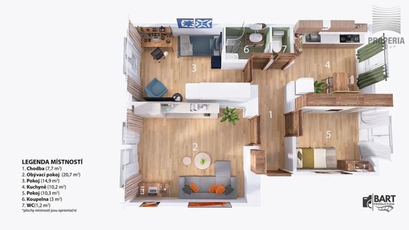 Prodej bytu 3+1, Slavkov u Brna, sídliště Nádražní, 88 m2