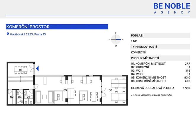 Prodej kanceláře, Praha - Stodůlky, Holýšovská, 173 m2