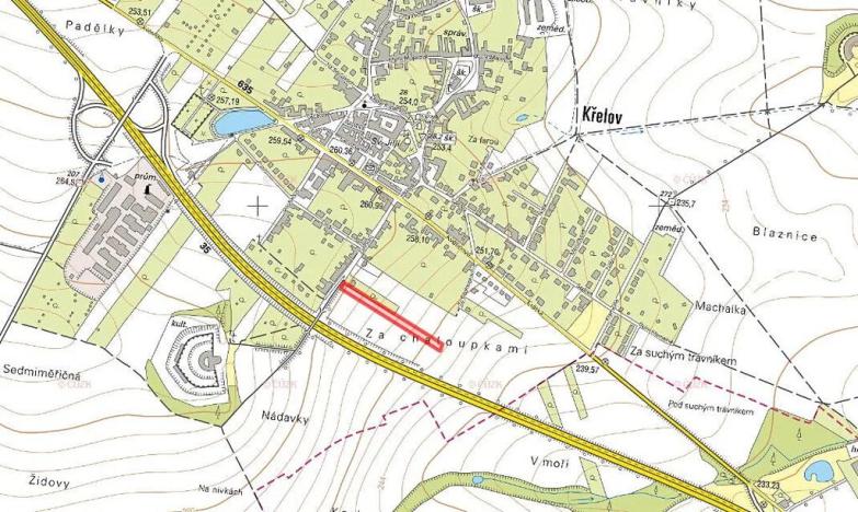 Prodej podílu pozemku pro bydlení, Křelov-Břuchotín, 5043 m2
