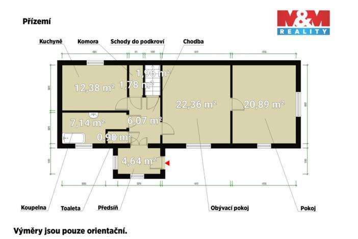 Prodej rodinného domu, Hostomice - Radouš, 76 m2