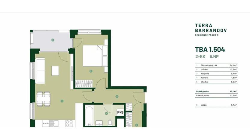 Prodej bytu 2+kk, Praha - Hlubočepy, Silurská, 54 m2