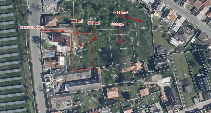 Prodej pozemku pro bydlení, Mělník, Českolipská, 4259 m2