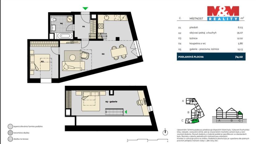 Prodej bytu 3+kk, Praha - Libeň, Střížkovská, 74 m2