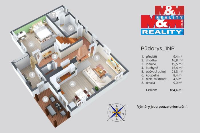 Prodej rodinného domu, Malečov - Březí, 196 m2