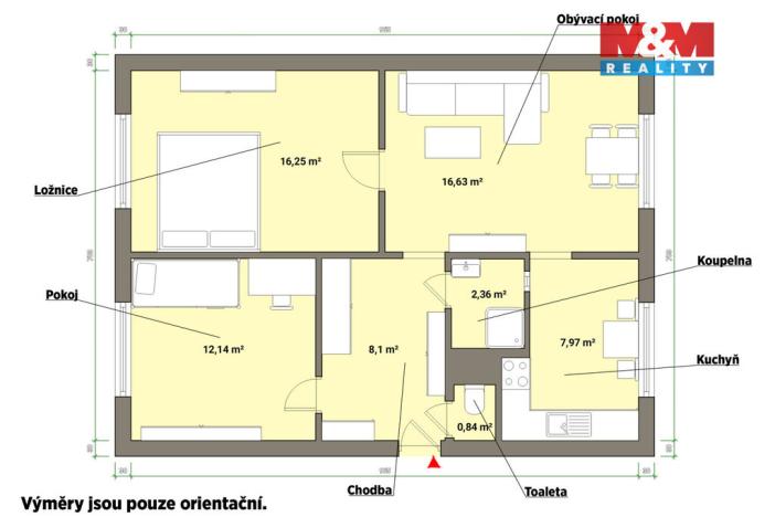 Prodej bytu 3+1, Mariánské Lázně - Úšovice, Hroznatova, 64 m2
