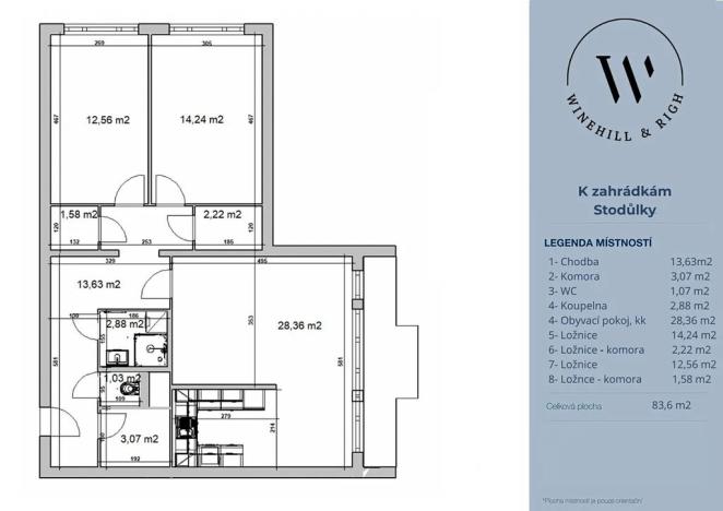 Prodej bytu 3+kk, Praha - Stodůlky, K zahrádkám, 83 m2
