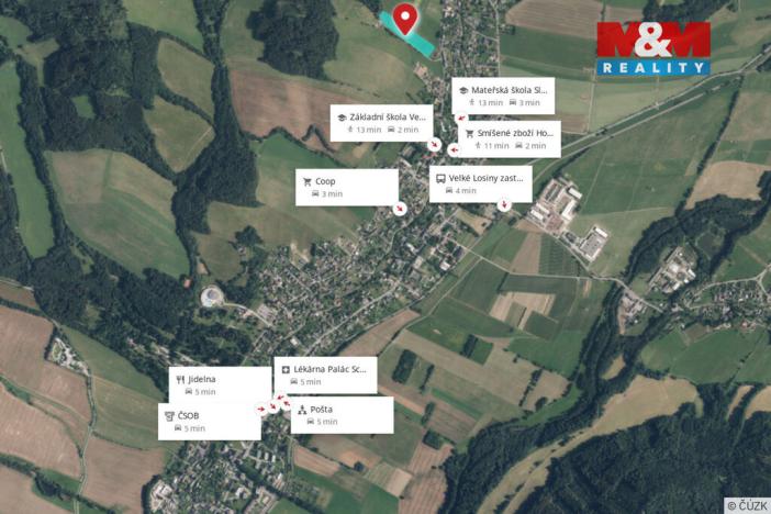 Prodej pozemku pro bydlení, Velké Losiny, Sportovní, 1134 m2